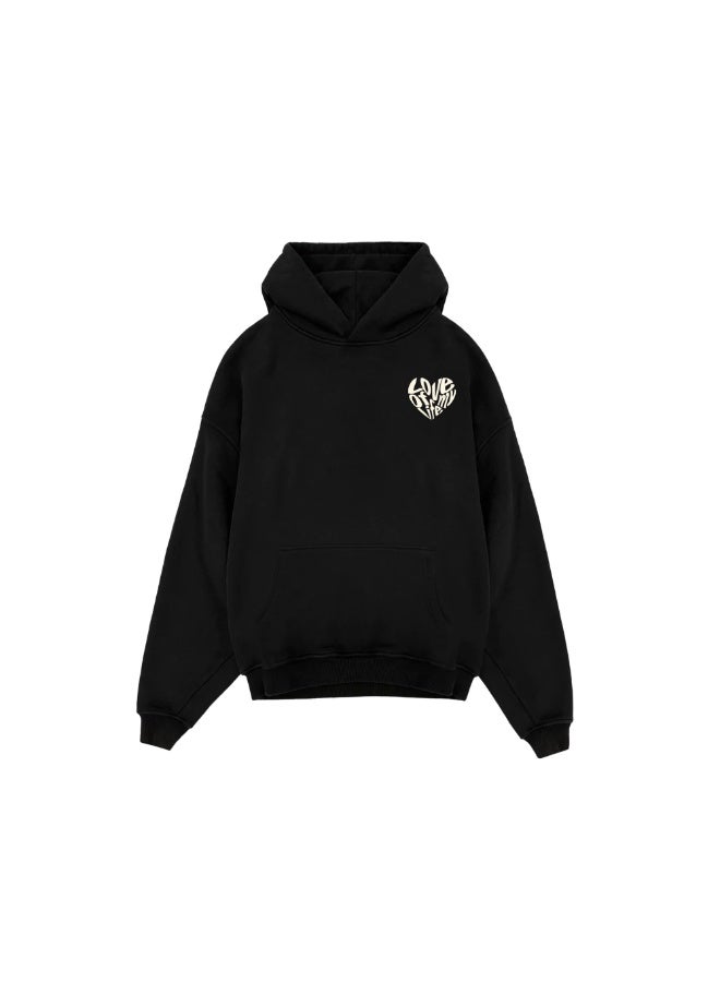 Premium Apparel Love Of My Life Hoodie Black [VALENTINES DAY HOODIE] - Image 4